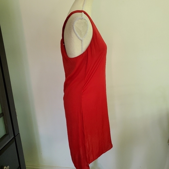 Trouve Twist Back Samba Red Slip Dress - Picture 7 of 9